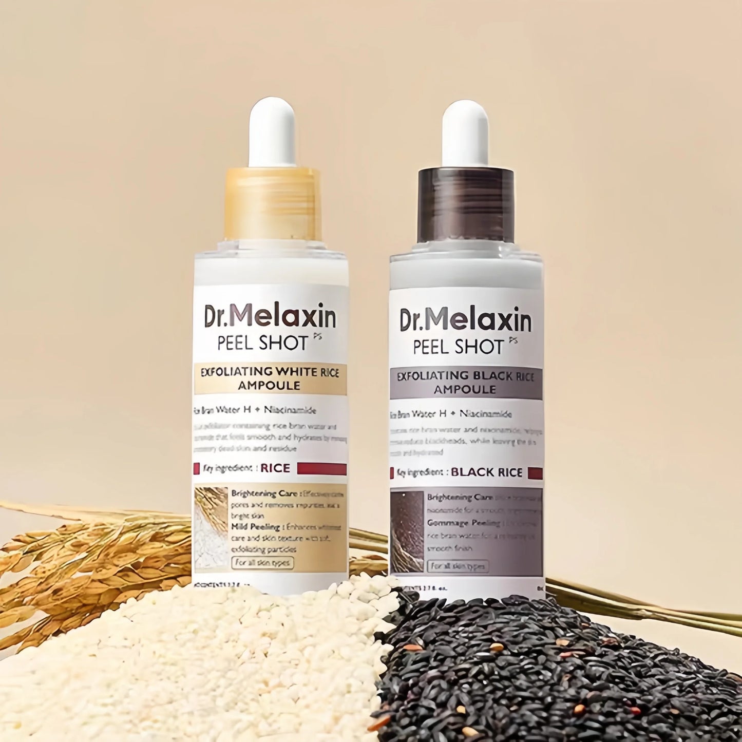 Korean Dr. Melaxin Peel Shot White And Black Rice Exfoliating Essence Brightening Skin Deep Moisturizing Cream Skin Care