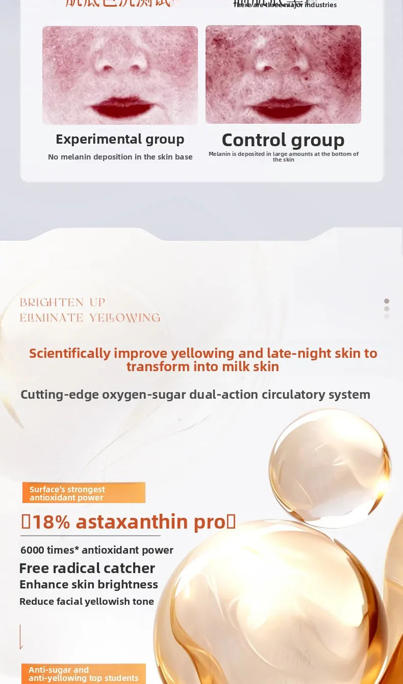 Astaxanthin facial cleanser whitening, oil control, deep cleansing, acne removal, fading marks and pore shrinking facial cleanse