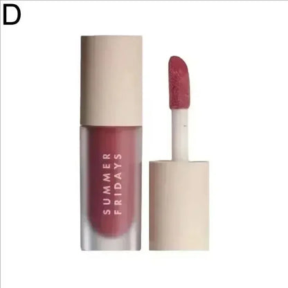 Fashion Summer Fridays Cherry Pink Sugar Vanilla  Lip Balm Moisturizing Lipstick Set Soft Tube Mirror Lip Gloss Lip Makeup Care