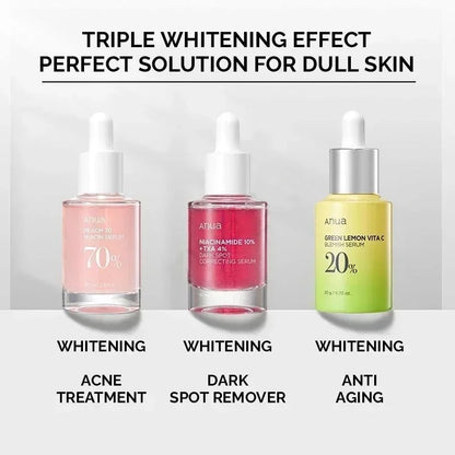 Anua Original Vitamin Whitening Set Peach 70% Niacinamide Serum Dark Spot Serum Vitamin C Blemish Serum ANUA Skincare Products