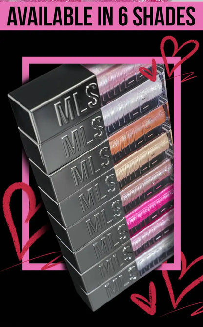 MLSMILE Women's Lipstick 6 Color Flash Lip Glaze Large Brush Head Design Moisten Lip Gloss 2025 New C48C03