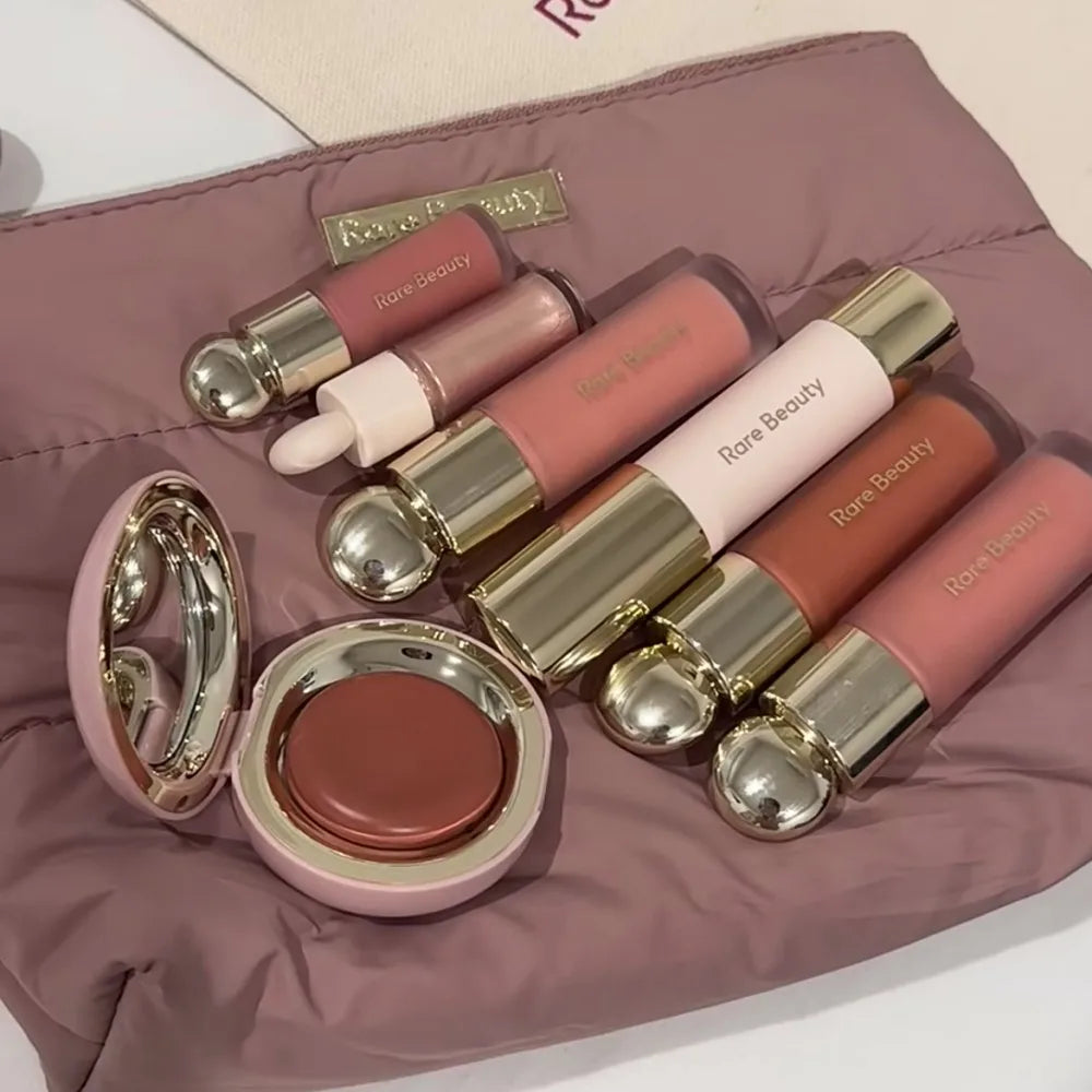 Hot Beauty Liquid Blush Lip Stain Enlighten Powder Portable Makeup Mirror Dual-use Waterproof Lip Glaze Brightening Smooth