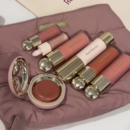 Hot Beauty Liquid Blush Lip Stain Enlighten Powder Portable Makeup Mirror Dual-use Waterproof Lip Glaze Brightening Smooth