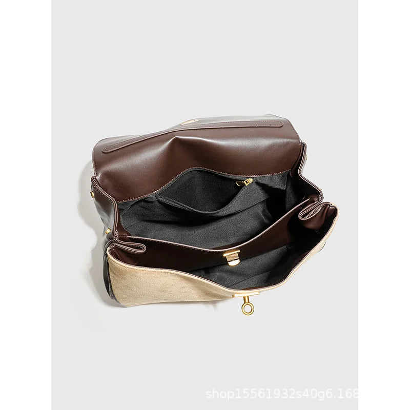 Matte suede tote bag for women large capacity commuting armpit bag, autumn and winter new high-end single shoulder crossbody bag