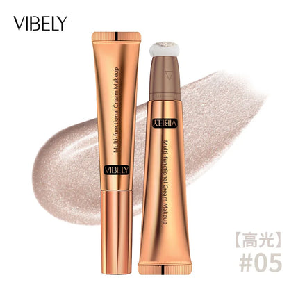 VIBELY High-gloss Concealer and Contouring Stick, brightening, three-dimensional, slimming face, Shadow Blush, multi-functional