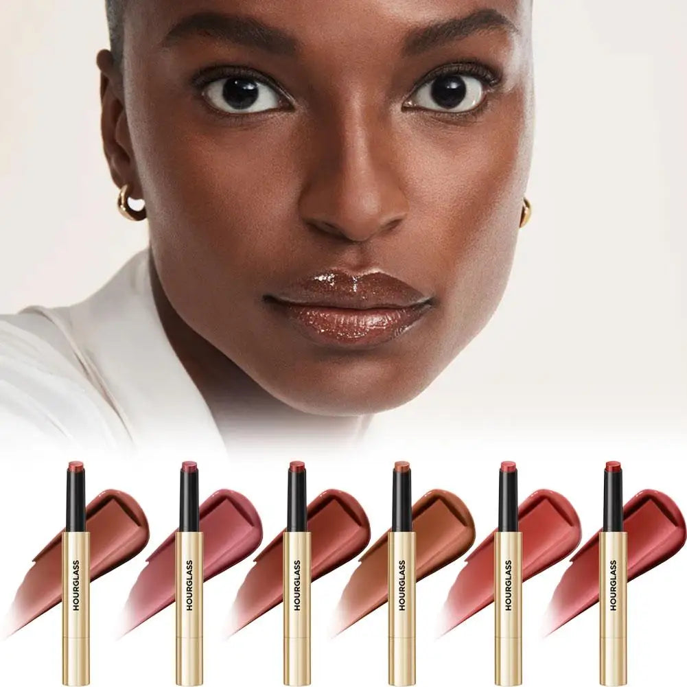 Hourglass Solid Lip Glaze Moisturizing Mirror Shine Lipstick Multi-color Suitable for Different Occasions and Makeup Looks