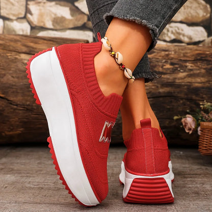 Women Platform Sneakers Casual Slip on Fashion Loafers Shoes Ladies Outdoor Breathable Tennis Sneakers Woman Zapatos De Mujer