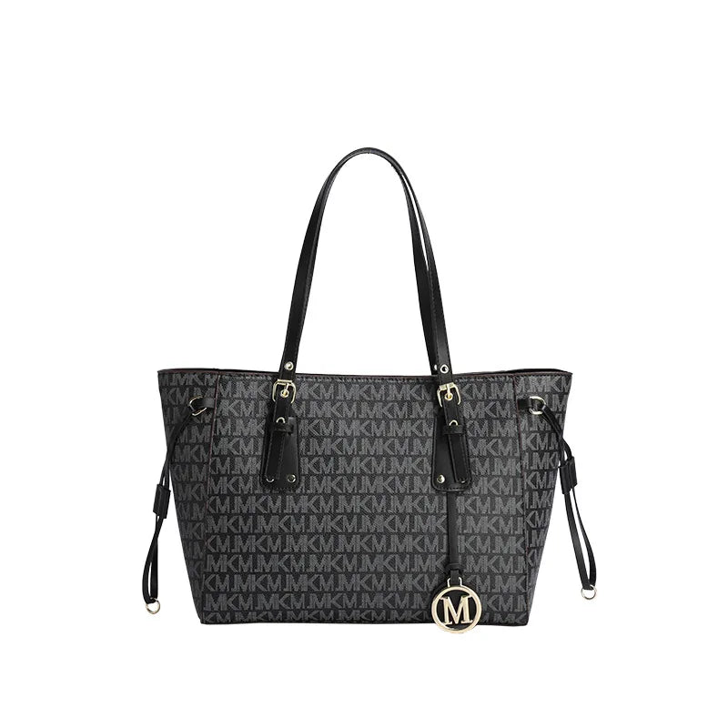 Tote Big Bag Women's New Retro Printed Letter Large Capacity Shoulder Handbag