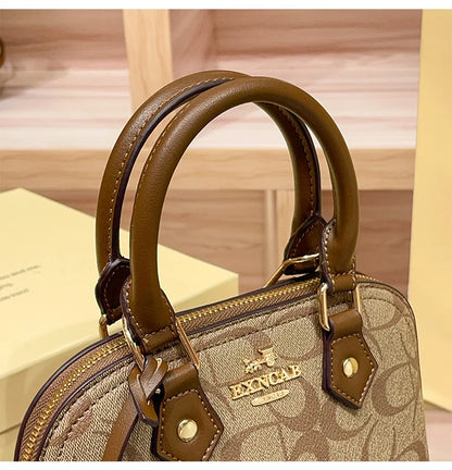 Brand women's handbag shell bag 2025 new high-end retro handbag shoulder bag versatile light luxury crossbody women's bag trend
