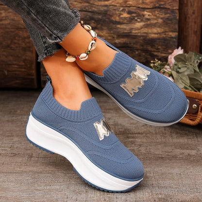 Women Platform Sneakers Casual Slip on Fashion Loafers Shoes Ladies Outdoor Breathable Tennis Sneakers Woman Zapatos De Mujer