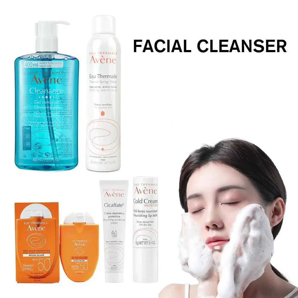 Avene Genuine Brand Facial Care 300ml Moisturizing Spray Deep Cleansing Makeup Remover Facial Cleanser Sunscreen Nourish Lipblam