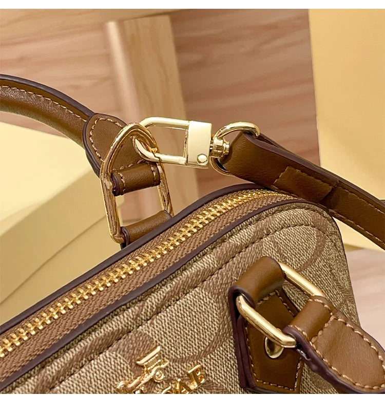 Brand women's handbag shell bag 2025 new high-end retro handbag shoulder bag versatile light luxury crossbody women's bag trend