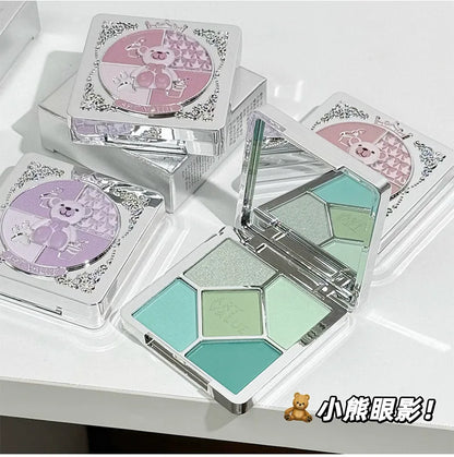 Eyeshadow Palette Blush Highlight Makeup Pearly Highgloss Shimmer Pink Brown Earth Color Fine Sequins Eye Shadow