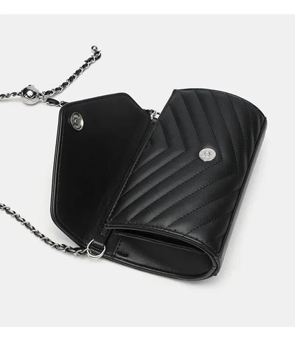2024 New Luxury Fashionable Genuine Leather Chain Shoulder Bag Envelope Style Lightweight Women's Small Bag Soft Texture