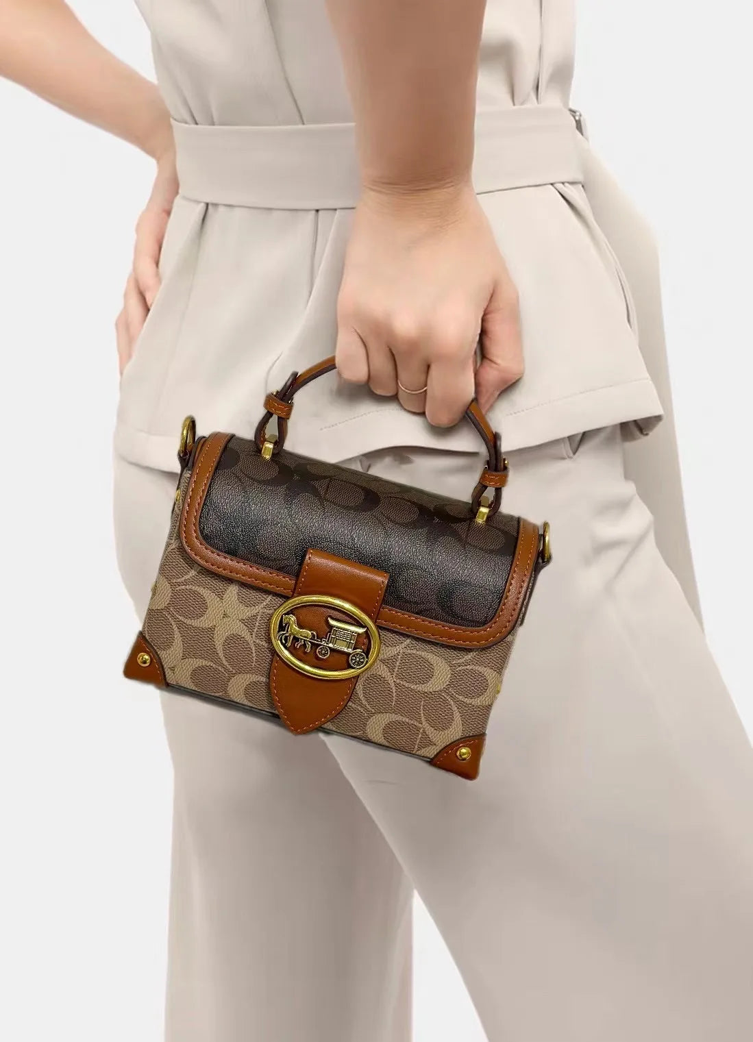 Brand premium women's bag graffiti box small square bag 2024 new autumn and winter designer handbag single shoulder crossbody ba