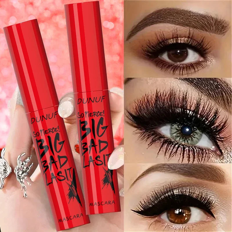 DUNUF Waterproof Mascara Eyelashes Lengthening Long Lasting Silky Lash Black Eyelashes Extension Make Up Beauty Eye Korean Cosmetic