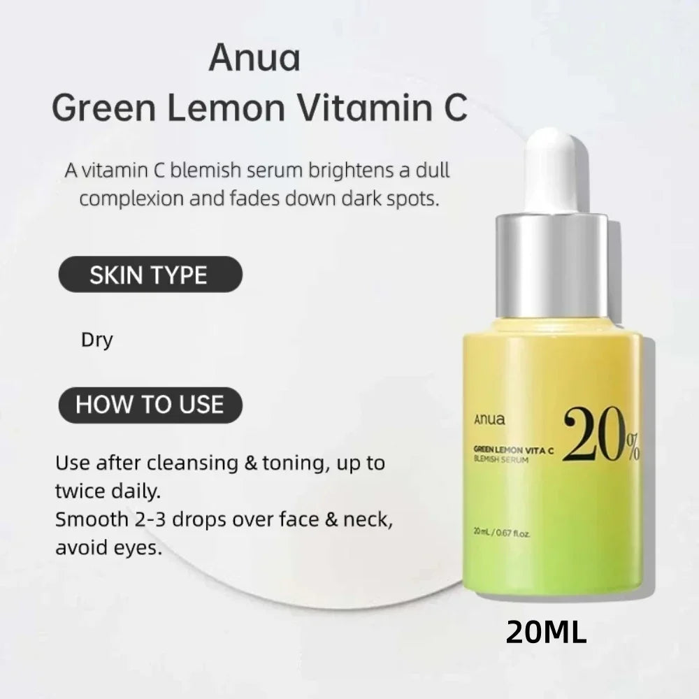 Anua Original Vitamin Whitening Set Peach 70% Niacinamide Serum Dark Spot Serum Vitamin C Blemish Serum ANUA Skincare Products