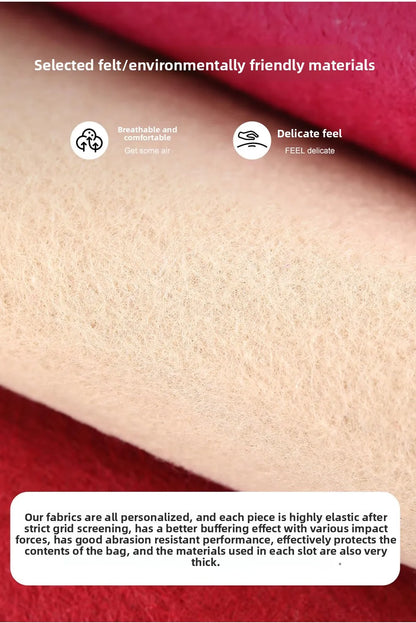 Purse Organizer insert for Handbags Base Shaper 3pc Set city33 Felt Organizer Insert Large Tote Bag Organizer with Zipper