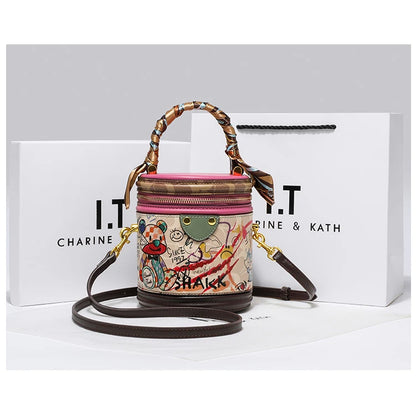 Women's handbag 2023 new fashion designer cylinder bag handbag single shoulder crossbody women's bag small bag