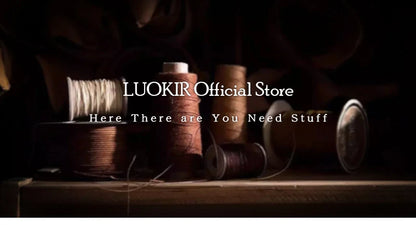 LUOKIR New Metal Drawstring Versatile Women's Handbag Genuine Leather Chain Crossbody Bag Vintage Bucket Bag Mobile Phone Bag