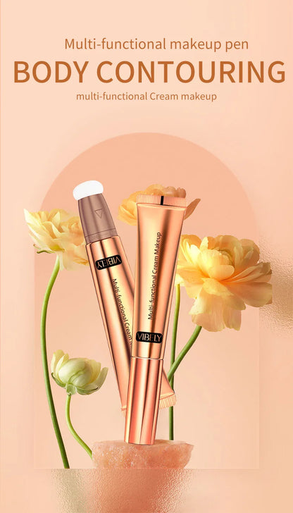 VIBELY High-gloss Concealer and Contouring Stick, brightening, three-dimensional, slimming face, Shadow Blush, multi-functional