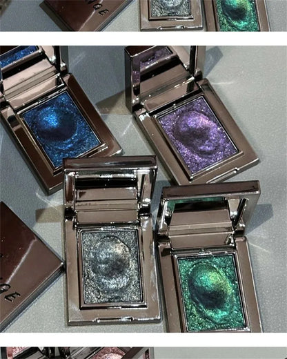 Diamond Monochrome Highlighter Eyeshadow Palette Chameleon Metallic Green Brighten Eye Shadow Fine Flash Eye Makeup Cosmetic