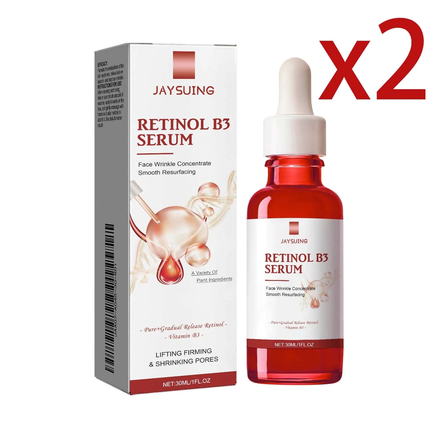 Retinol B3 Brightening Essence Reduce Fine Lines Inhibit Melanin Production Antioxidant Smooth Skin Moisturizing Facial Serum