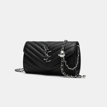 2024 New Luxury Fashionable Genuine Leather Chain Shoulder Bag Envelope Style Lightweight Women's Small Bag Soft Texture