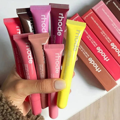 Popular Fashion Lip Gloss Lipstick Long Lasting Moisturizing Hydrating Ribbon Waterproof Powder Blusher Stick Girl Makeup