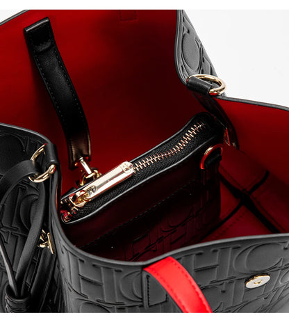 CHCH Women's Tote Bag New Steel Embossed Handheld Bun Mother Shopping Bag