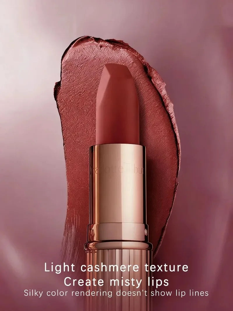 Charlotte Tilbury Shimmer Makeup Air Cushion Lip Gloss Small Gold Tube 7-color Lipstick Show Complexion Celebrity Same Makeup