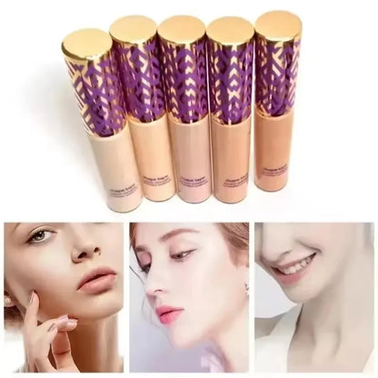Waterproof Concealer Oil-control Liquid Foundation Covering Black Circles Blemishes Acne Marks Spots Face Contour Natural Makeup