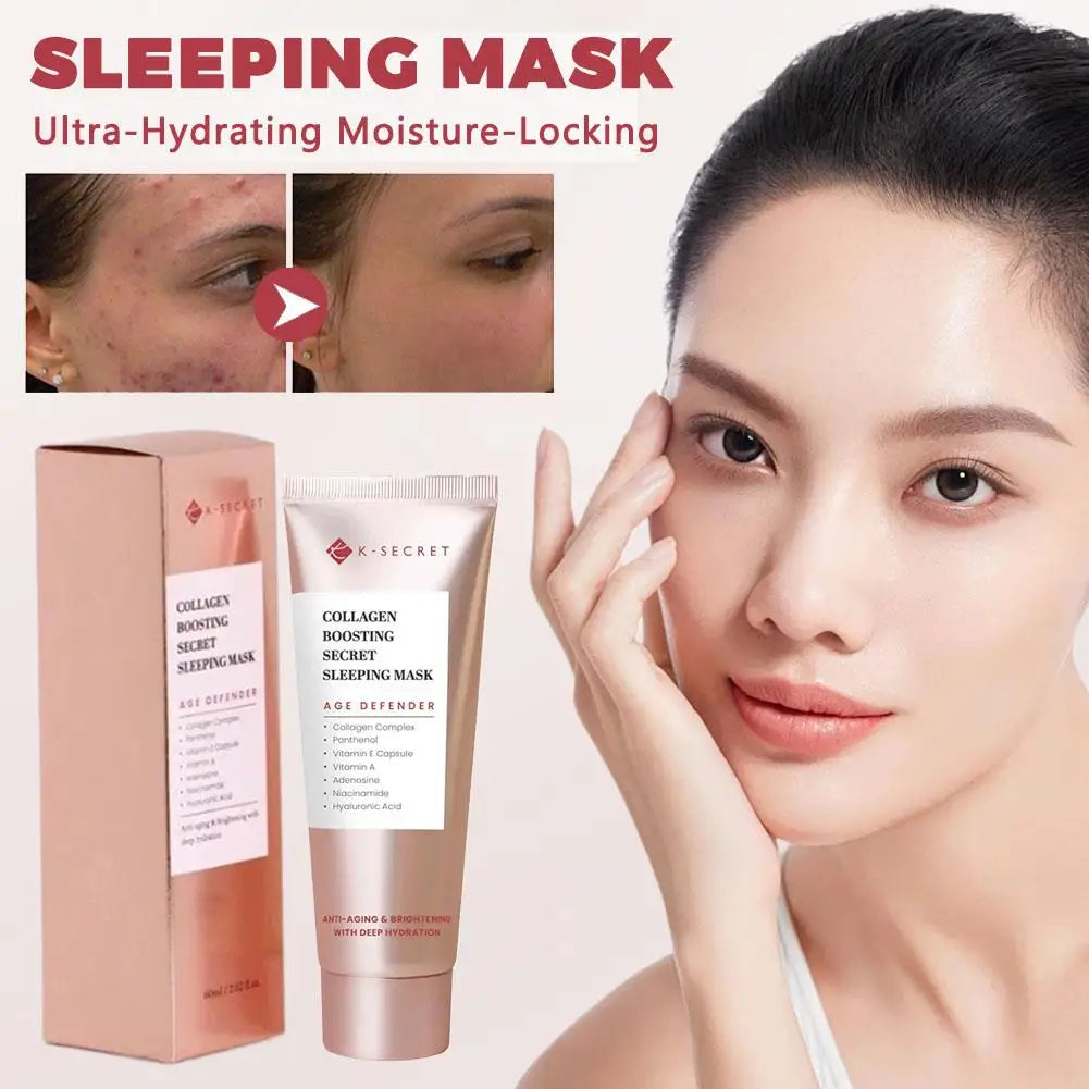 K-SECRET Face Mask Collagen Anti Wrinkle Moisturizer Cream Hydrating Anti-aging Anti Wrinkles Face Mask Cream Facial Skin Care