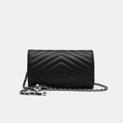 2024 New Luxury Fashionable Genuine Leather Chain Shoulder Bag Envelope Style Lightweight Women's Small Bag Soft Texture