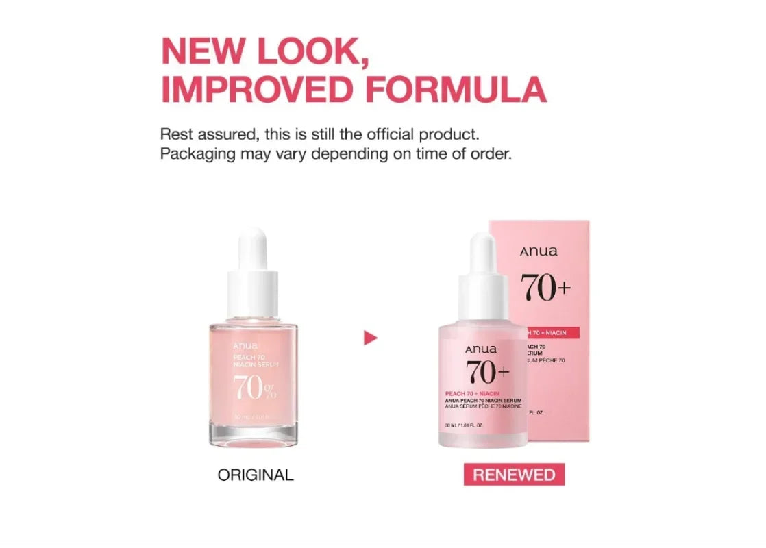 Anua Original Vitamin Whitening Set Peach 70% Niacinamide Serum Dark Spot Serum Vitamin C Blemish Serum ANUA Skincare Products