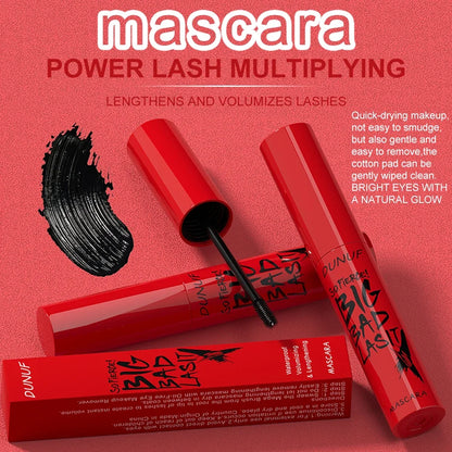 DUNUF Waterproof Mascara Eyelashes Lengthening Long Lasting Silky Lash Black Eyelashes Extension Make Up Beauty Eye Korean Cosmetic