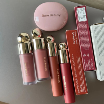 Hot Beauty Liquid Blush Lip Stain Enlighten Powder Portable Makeup Mirror Dual-use Waterproof Lip Glaze Brightening Smooth