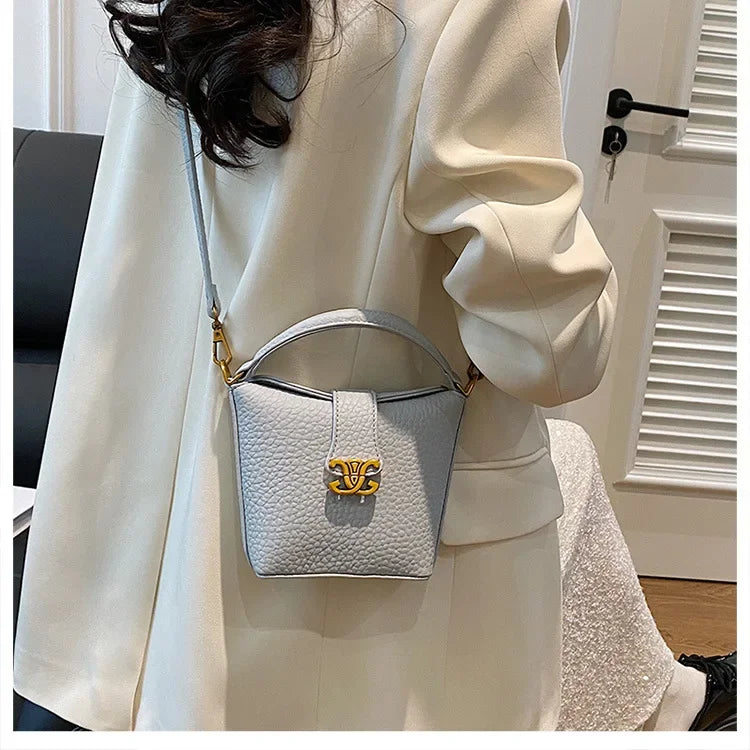 2025 New Arrival! Small Bucket Bag with Chic Design - Lightweight, Versatile Shoulder/Crossbody Carry, Small Fresh Aesthetic