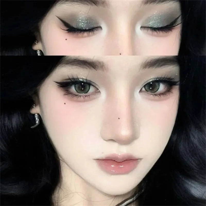 Diamond Monochrome Highlighter Eyeshadow Palette Chameleon Metallic Green Brighten Eye Shadow Fine Flash Eye Makeup Cosmetic