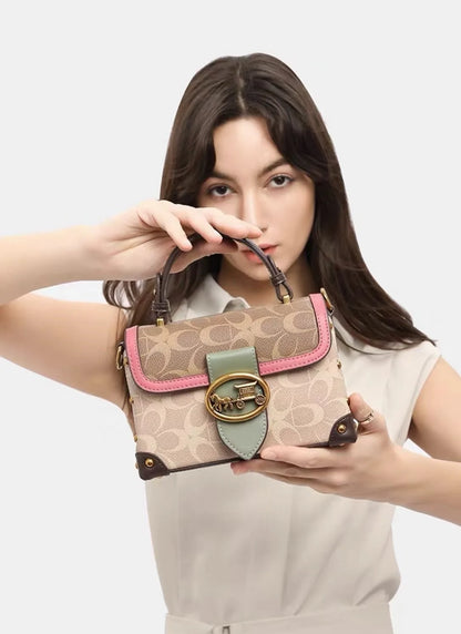 Brand premium women's bag graffiti box small square bag 2024 new autumn and winter designer handbag single shoulder crossbody ba