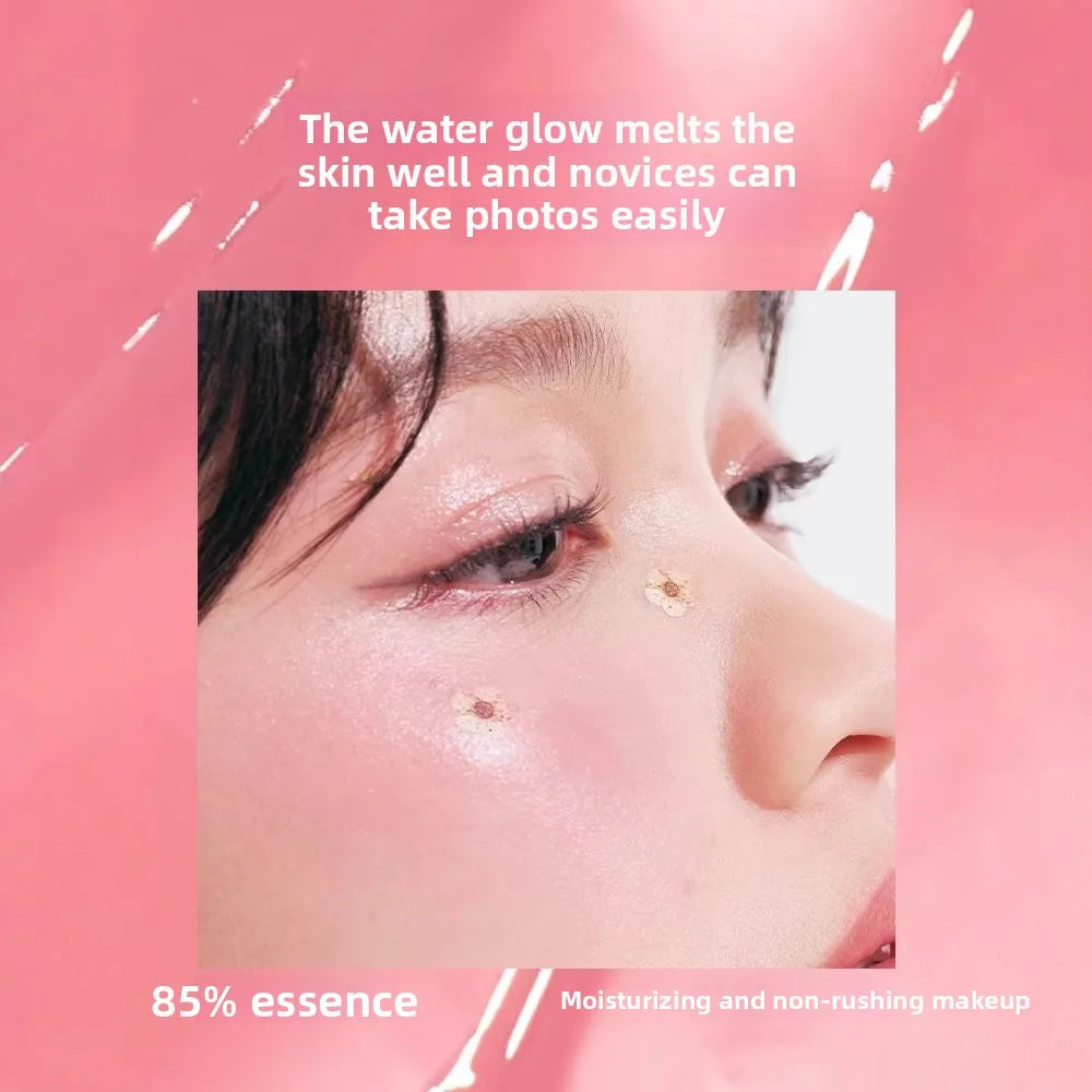 Judydoll Dewy Water Glow Cream Blush & Highlighter Stick Palette - Multi-Use, Buildable Color, Blurring Airy Effect for Face