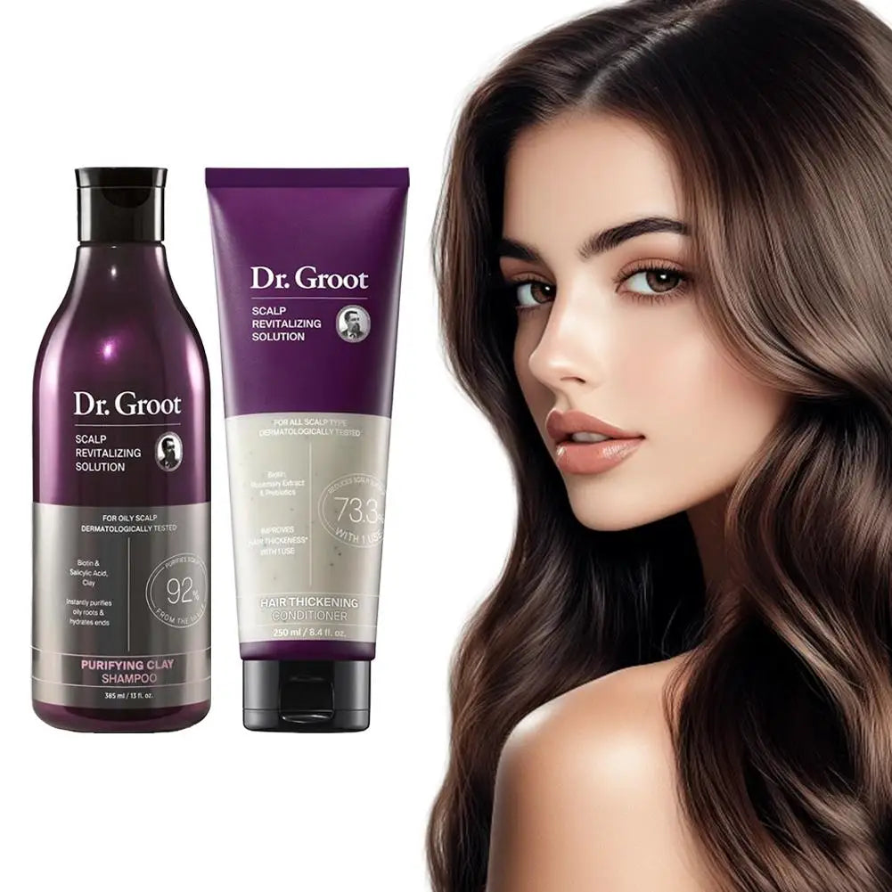 Dr. Groot 385ml Oil Control Fluffy Shampoo 250ml Smoothing Conditioner Moisturize Thickening Repair Damage Clean Scalp Hair Care