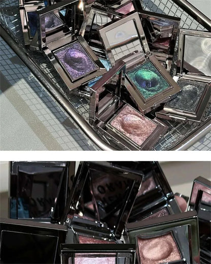 Diamond Monochrome Highlighter Eyeshadow Palette Chameleon Metallic Green Brighten Eye Shadow Fine Flash Eye Makeup Cosmetic