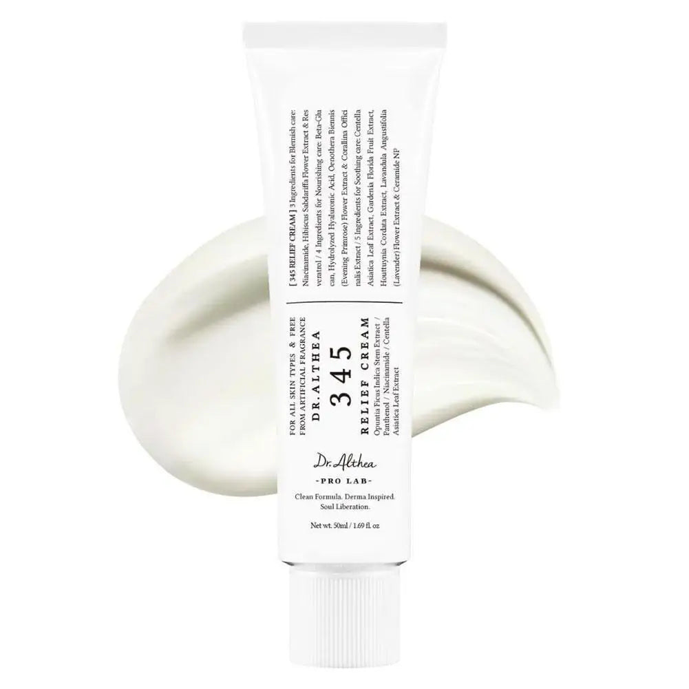 Dr.Althea 345 Relief Face Cream Nourishing Skin Address Blemishes Anti-sugar Anti-oxidation Soothing Care Face Moisturizer