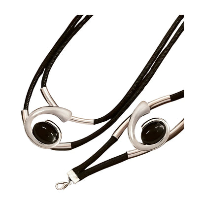 Black Acrylic Stone Necklace Bracelet Set Simple Fashion Jewelry Accessories Hot Sale Party Gift 2025 New Style