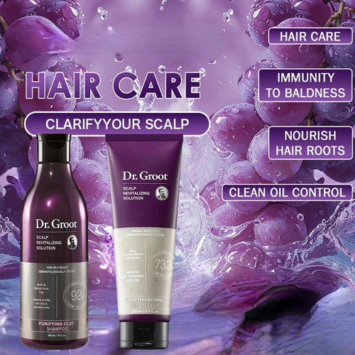 Dr. Groot 385ml Oil Control Fluffy Shampoo 250ml Smoothing Conditioner Moisturize Thickening Repair Damage Clean Scalp Hair Care