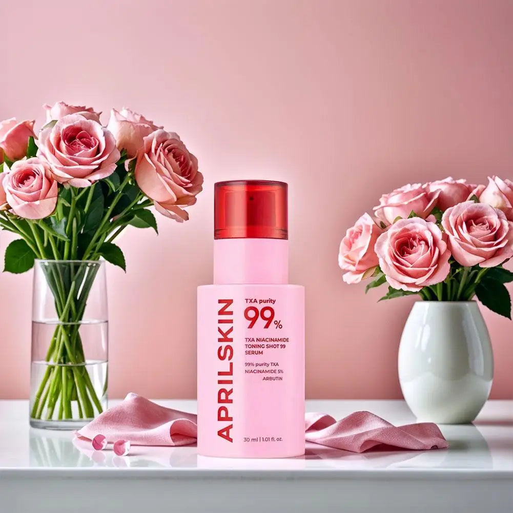 Pink TXA Purity 99% Microneedle Essence Facial Cleanser Toning Shot Serum Niacinamide Deep Cleaning APRILSKIN Korean Facial Skin