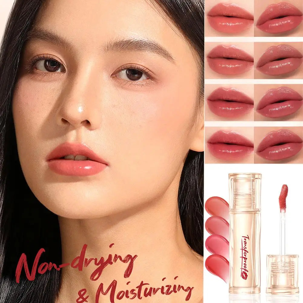Moisturizing non-stick cup lip glaze long lasting natural Mirror Water Gloss Lipstick Lip beauty Makeup Cosmetics