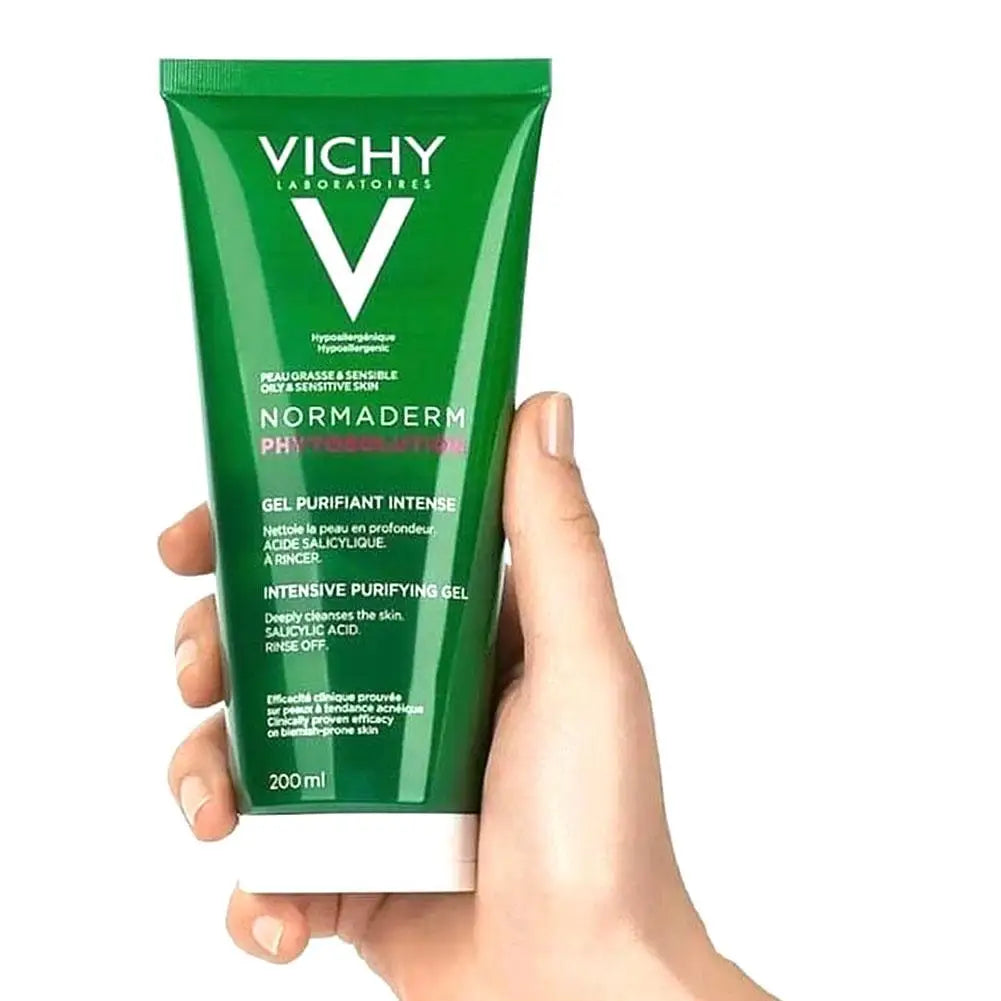Vichy 200ml  Acne Treatment Facial Cleanser Deeply Clean Pores Control Oil And Fight Acne Gentle Moisturizing Gel