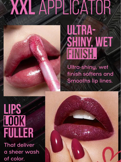 MLSMILE Women's Lipstick 6 Color Flash Lip Glaze Large Brush Head Design Moisten Lip Gloss 2025 New C48C03